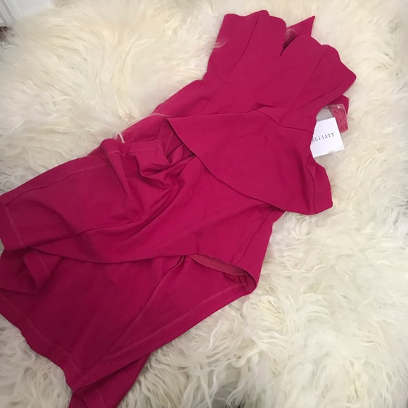 ELLIATT IMPACT STRAPLESS RUFFLED COCKTAIL DRESS - Picture 2 of 8